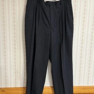 Classic Black Pleated Trousers